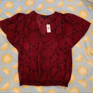 Snakeskin Print Blouse